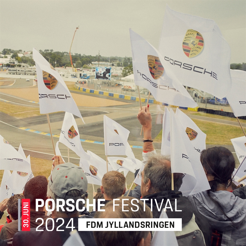 Porsche Festival inkl. Porsche-løbsserier på FDM Jyllandsringen den 30. juni 2024